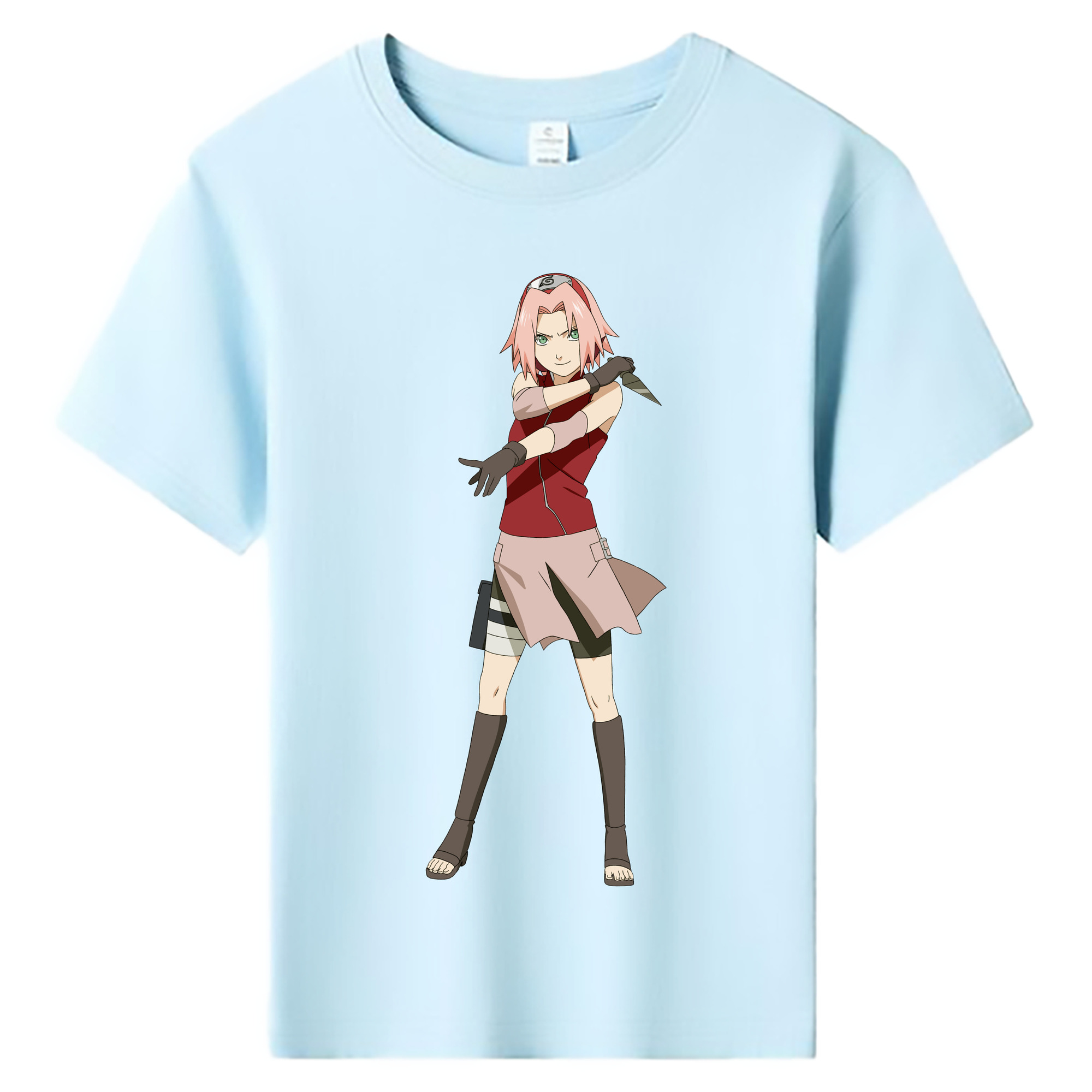 （画像用） NARUTO -ナルト- 春野サクラ Haruno Sakura 綿100％キッズTシャツ（フロントプリント）